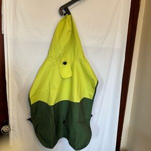 Green Hooded Dog Rain Poncho